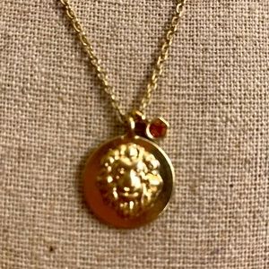 Leo medallion with birth stone. bridgette Bardot